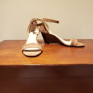 Nine West Brown Wedge Sandals
